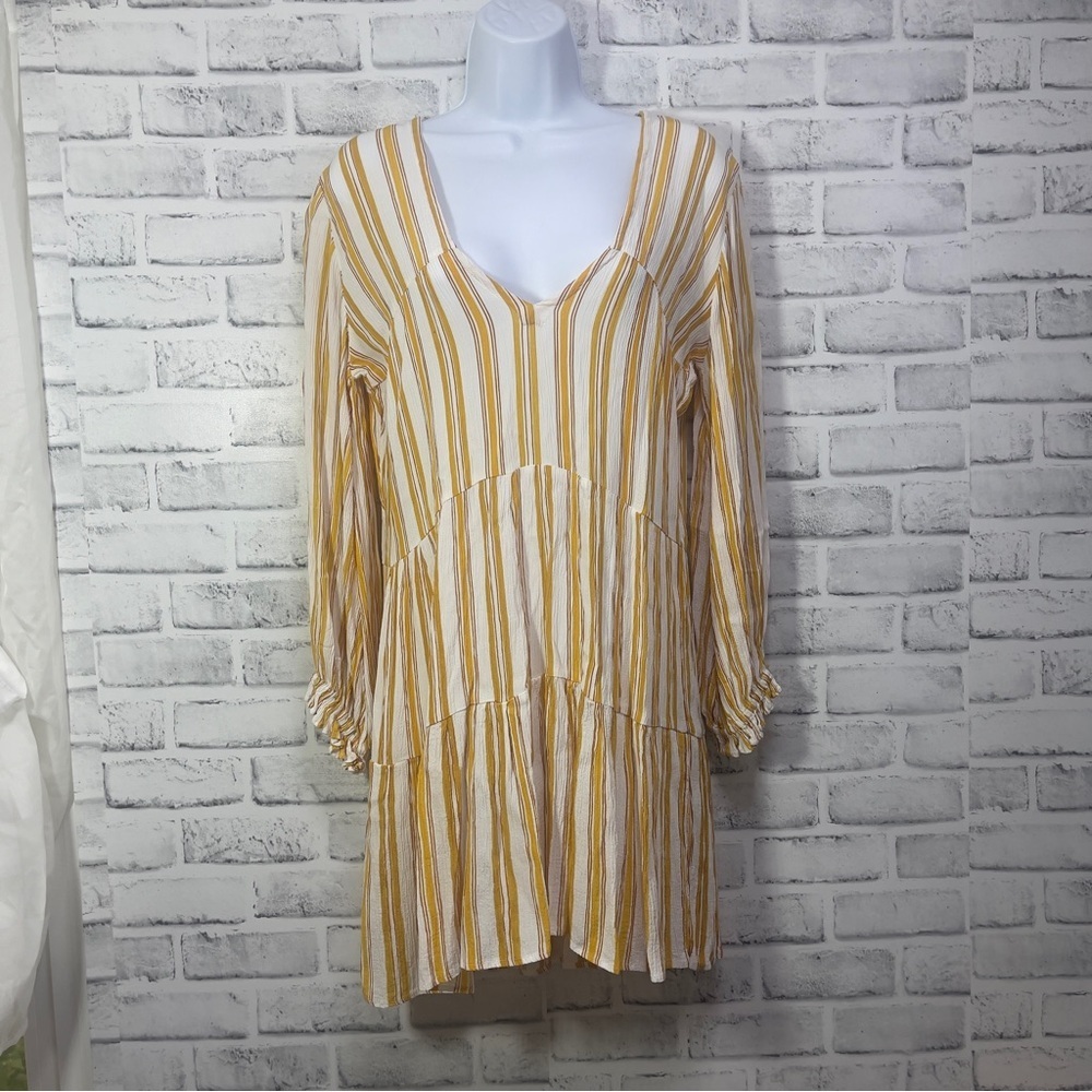 Faithfull the Brand LeGallion Azure Striped Tunic Dress 4 - Picture 2 of 11